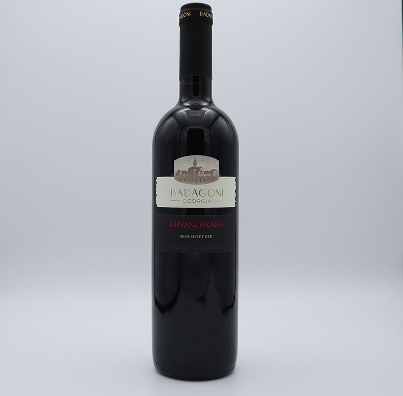Georgian red semi-sweet wine Khvanchkara